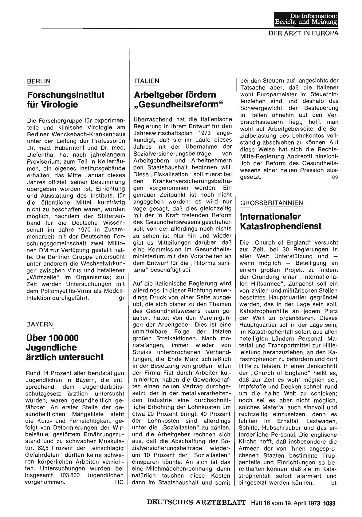 Vorschauseite 1: Berlin: Forschungsinstitut für Virologie