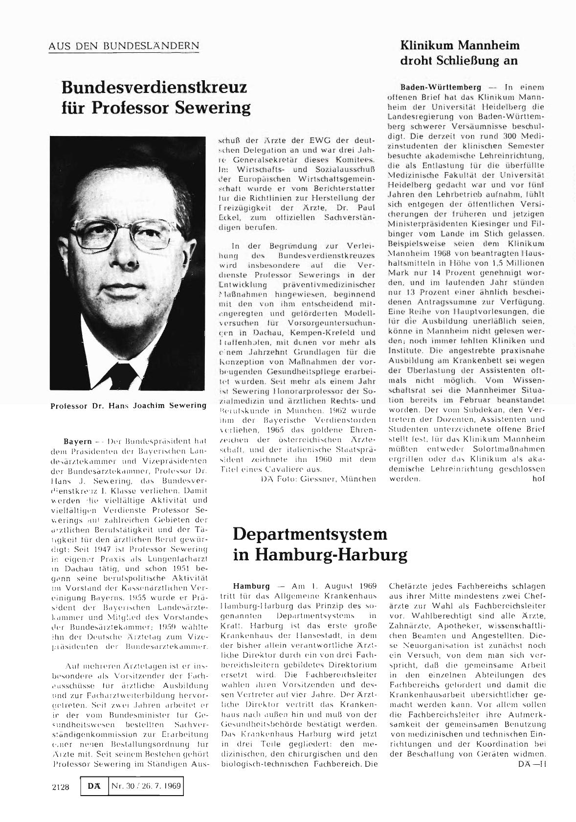 Vorschauseite 1: Departmentsystem in Hamburg-Harburg