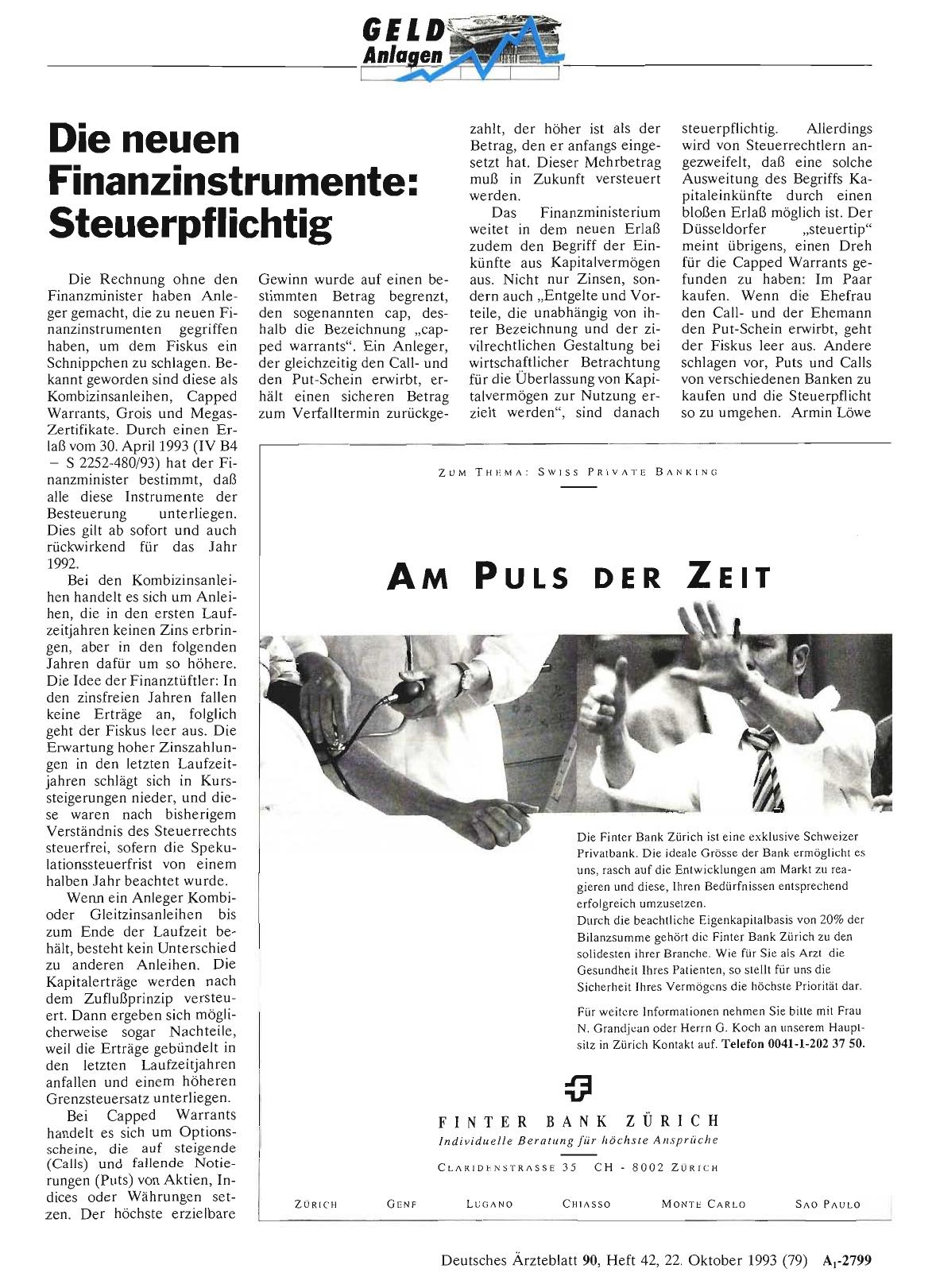 Vorschauseite 1: Die neuen Finanzinstrumente: Steuerpflichtig