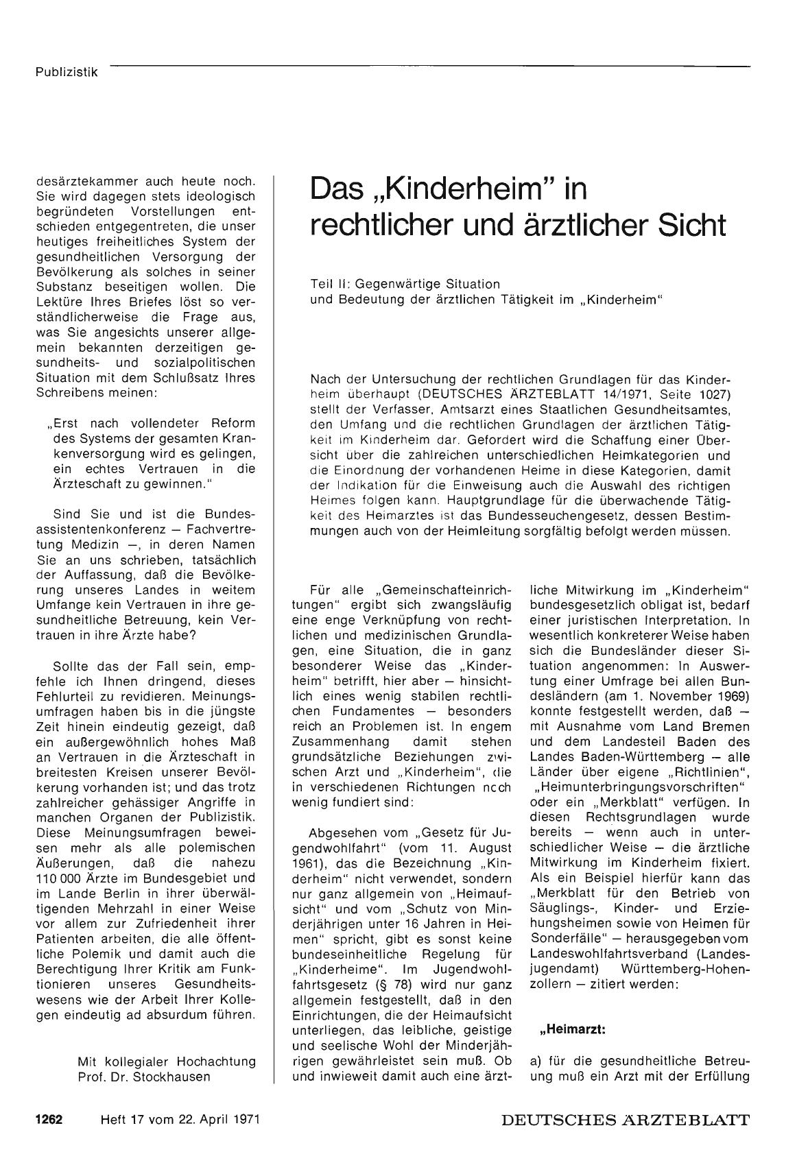 Vorschauseite 1: Das „Kinderheim" in rechtlicher und ärztlicher Sicht