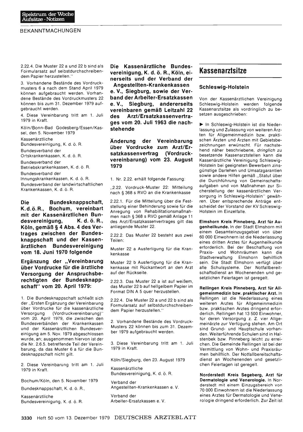 Vorschauseite 1: Kassenarztsitze