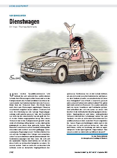 Vorschauseite 1: Von schräg unten: Dienstwagen