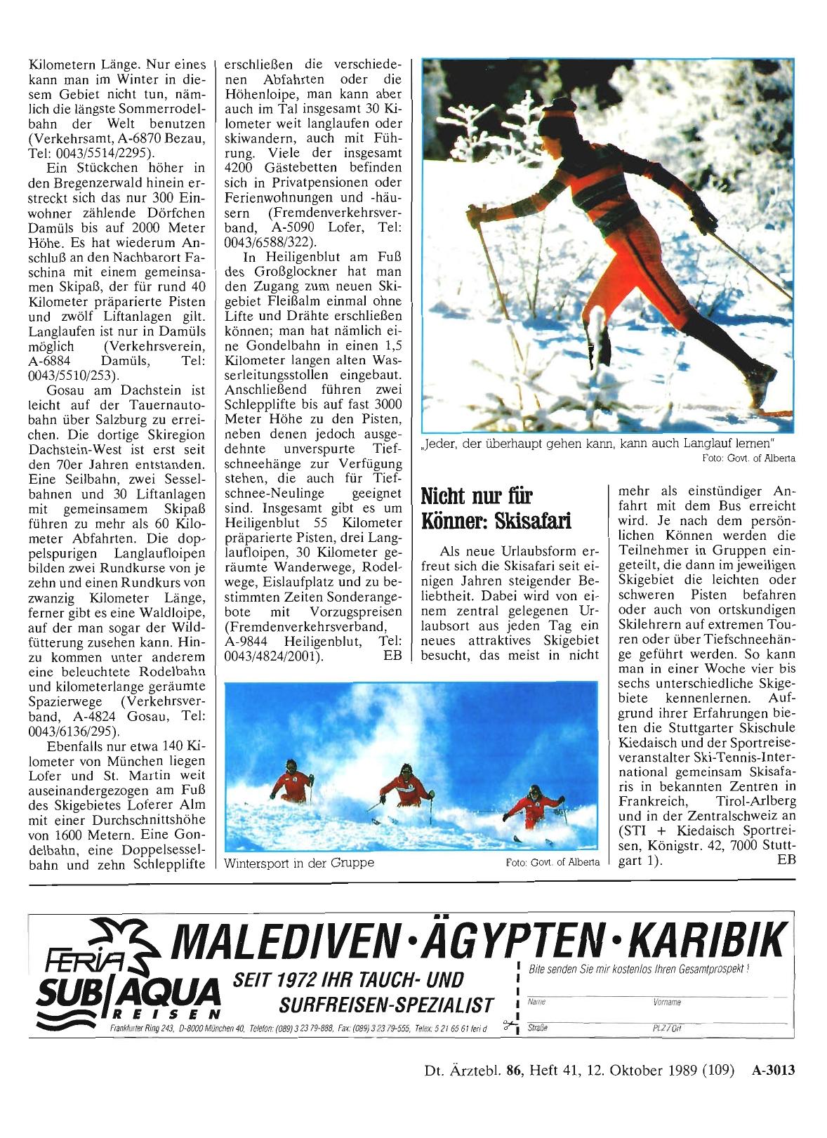 Vorschauseite 1: Nicht nur für Könner: Skisafari