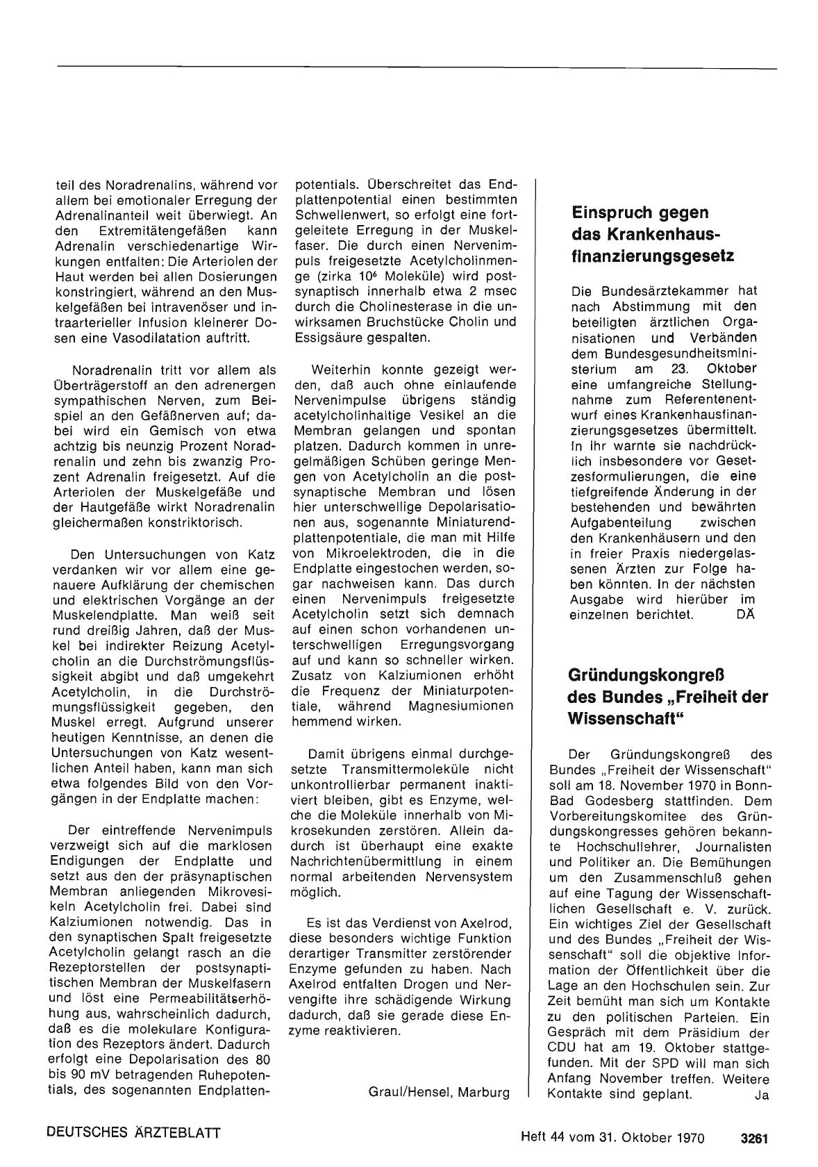 Vorschauseite 1: Gründungskongreß des Bundes „Freiheit der Wissenschaft"