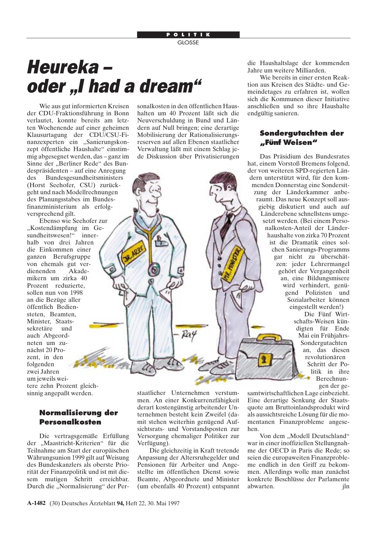 Vorschauseite 1: Heureka - oder „I had a dream“