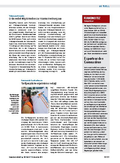 Vorschauseite 1: Randnotiz: Exporteur des Coronavirus