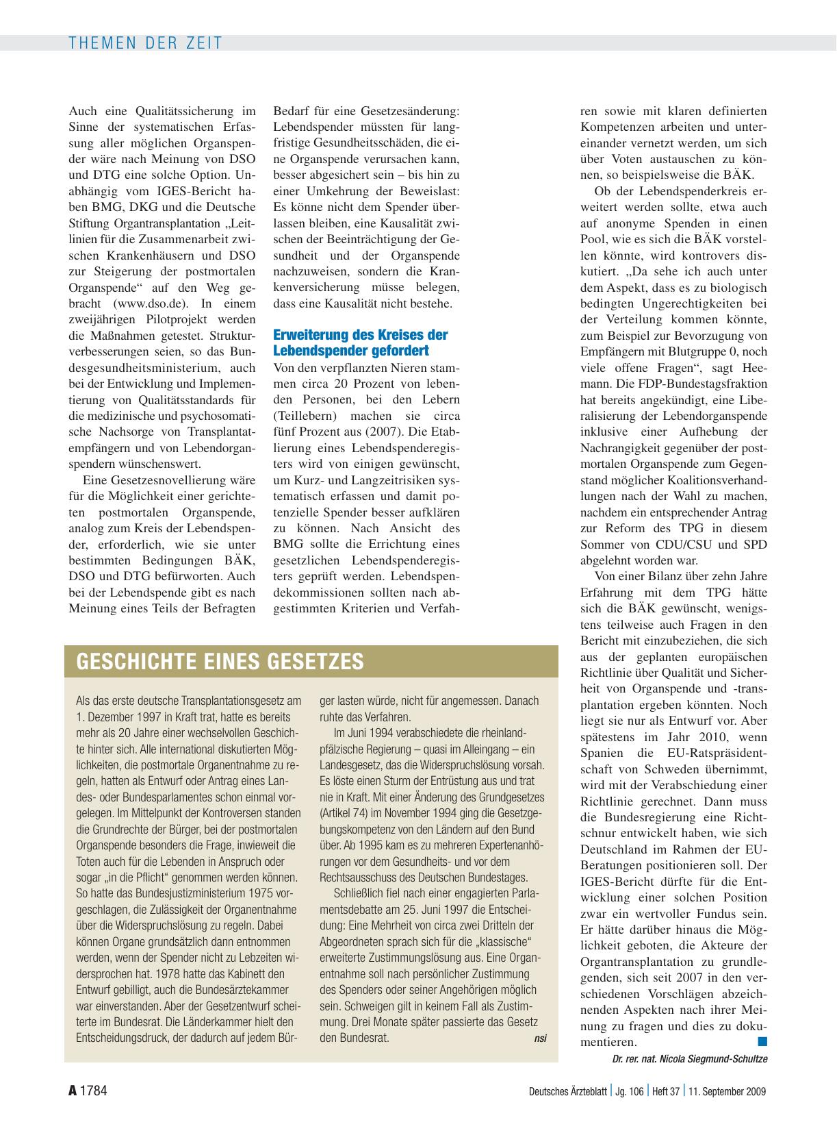 Vorschauseite 1: Geschichte eines Gesetzes