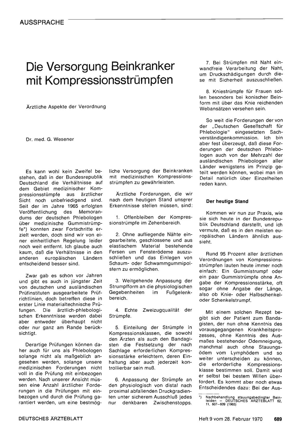 Vorschauseite 1: Die Versorgung Beinkranker mit Kompressionsstrümpfen