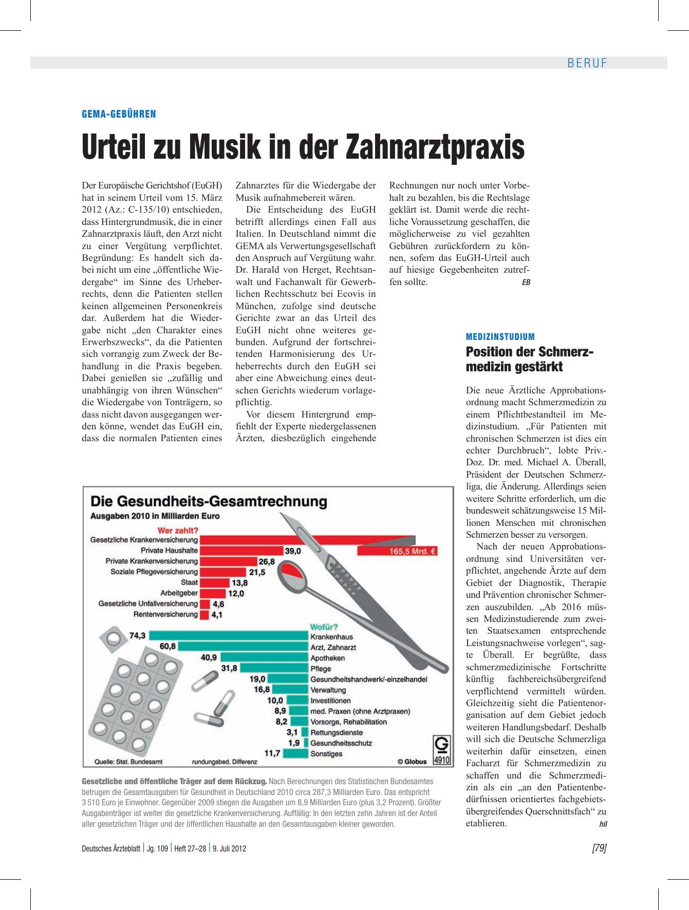 Vorschauseite 1: Medizinstudium: Position der Schmerzmedizin gestärkt