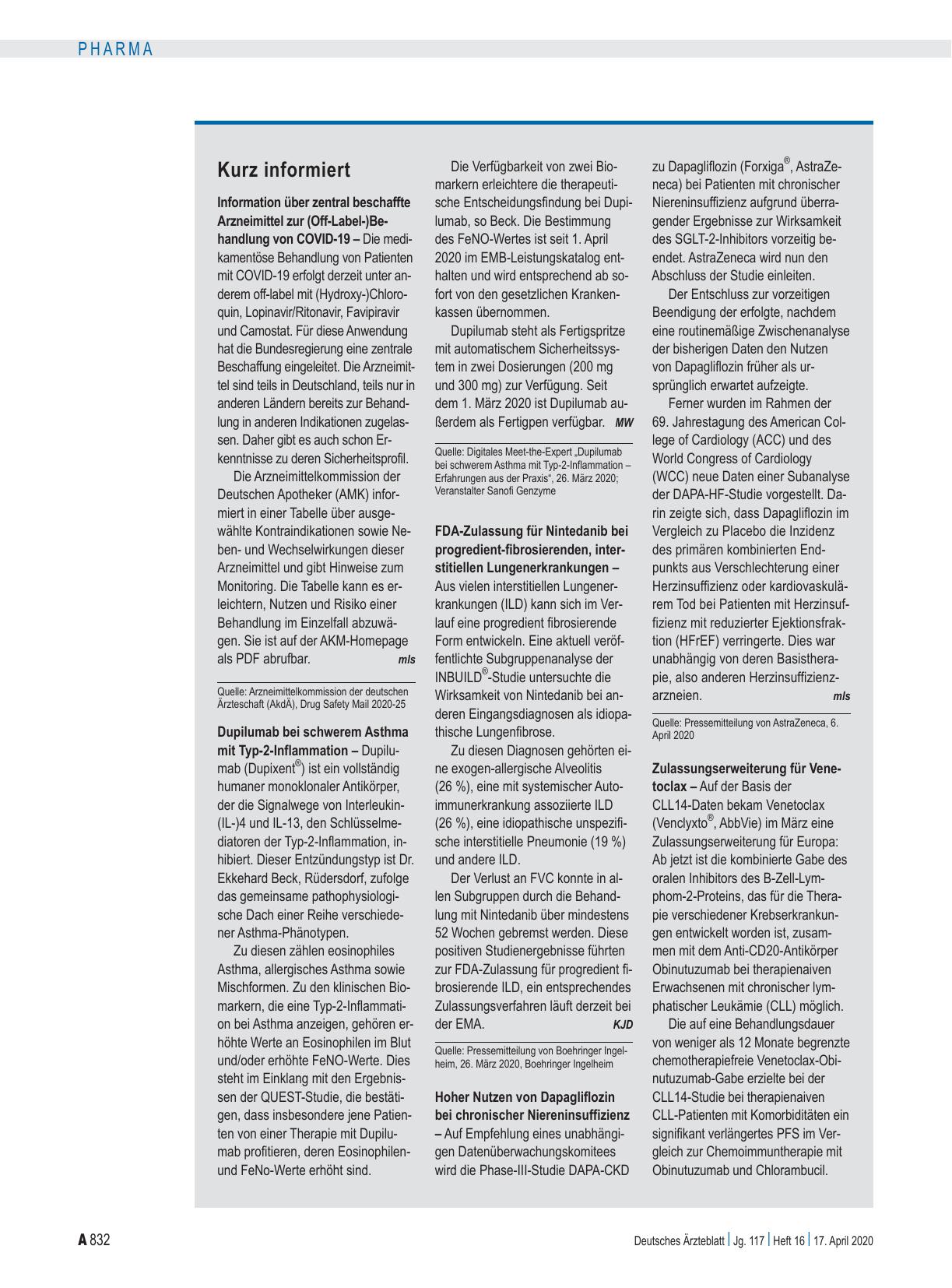 Vorschauseite 1: Kurz informiert