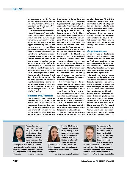 Vorschauseite 2: Praktisches Jahr: Studierende verlangen Fairness