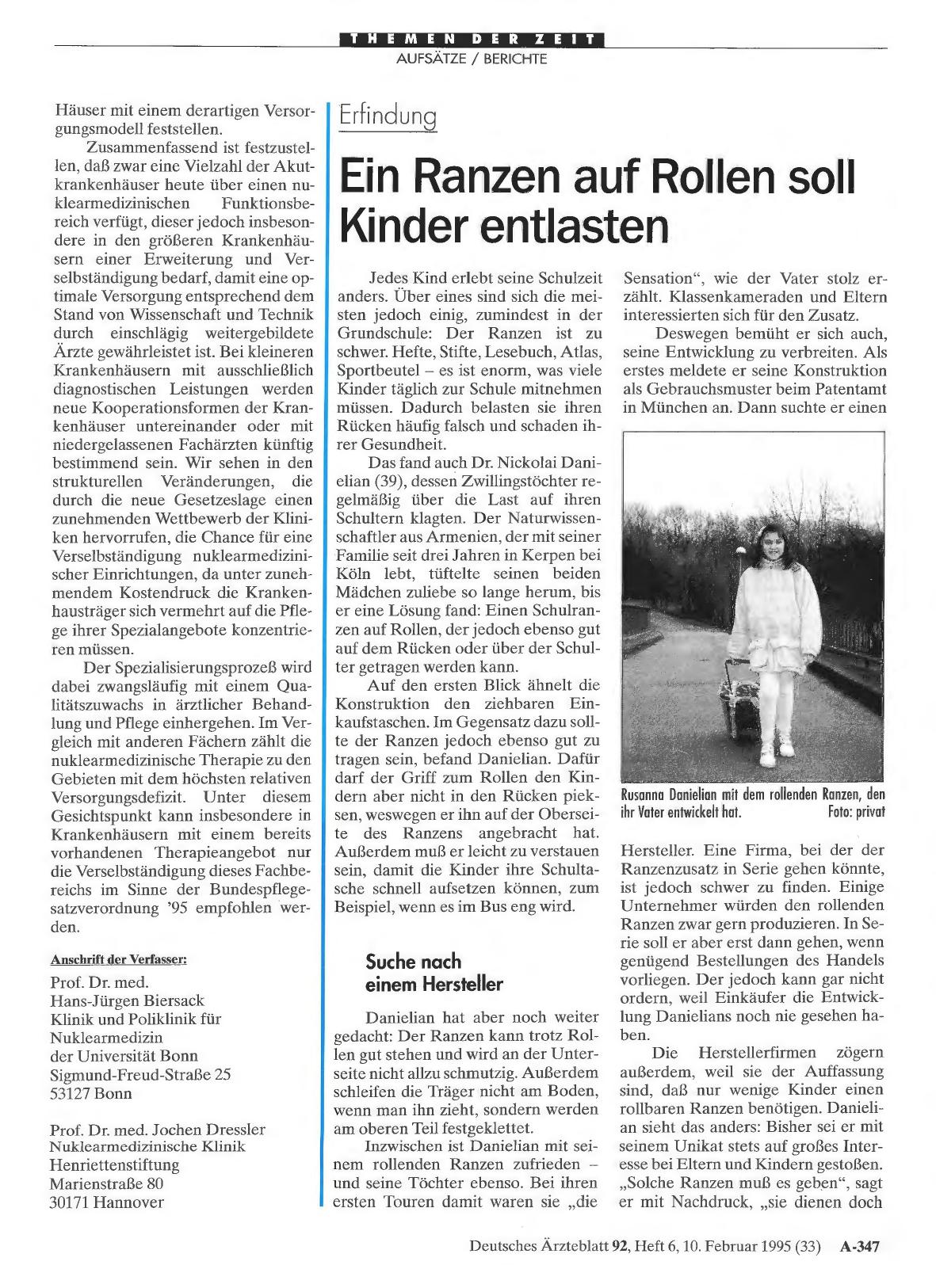 Vorschauseite 1: Erfindung: Ein Ranzen auf Rollen soll Kinder entlasten