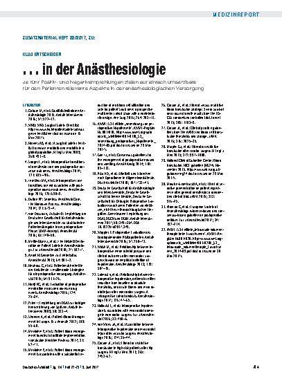 Vorschauseite 4: Klug entscheiden: … in der Anästhesiologie