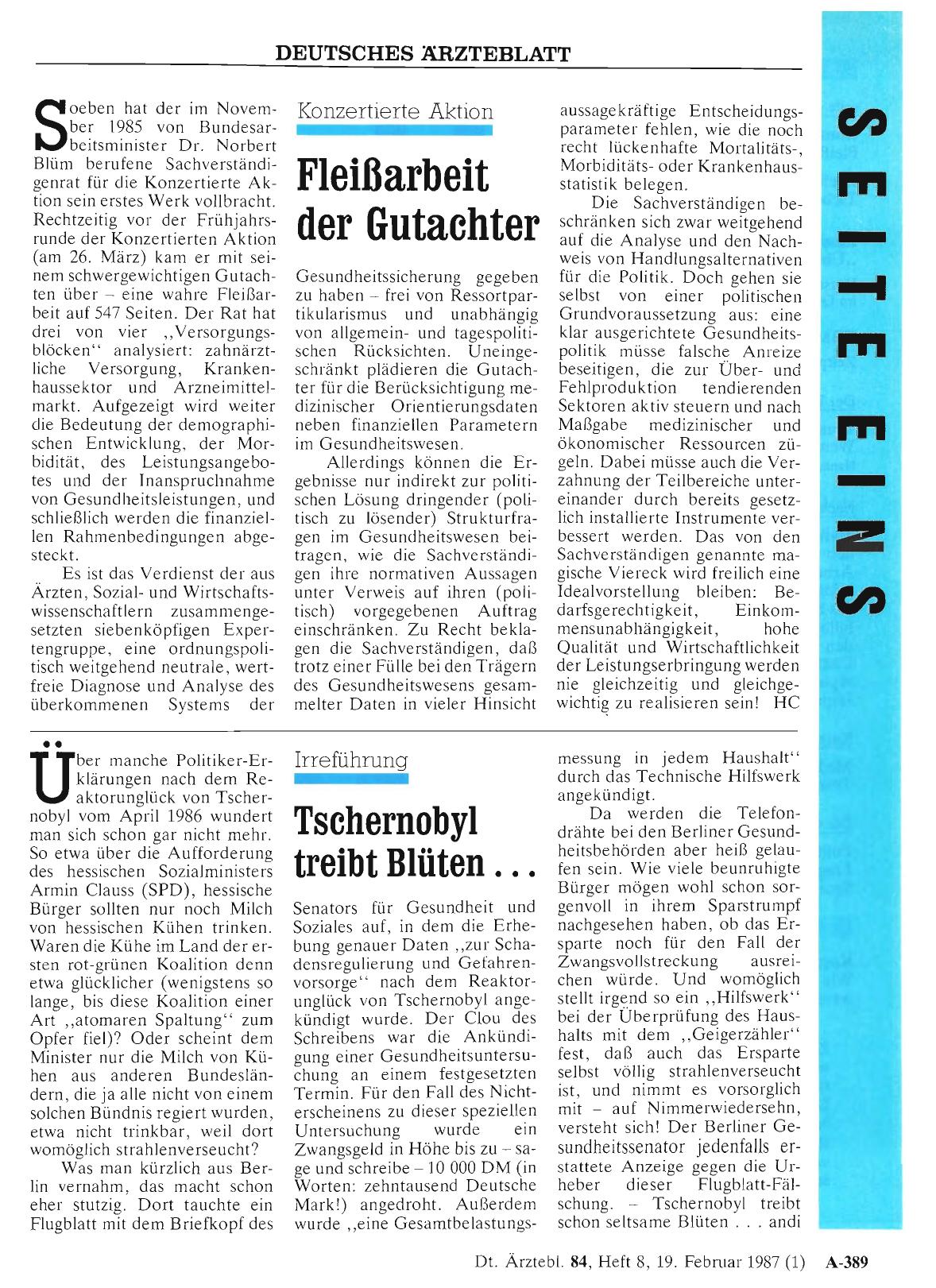Vorschauseite 1: Konzertierte Aktion: Fleißarbeit der Gutachter