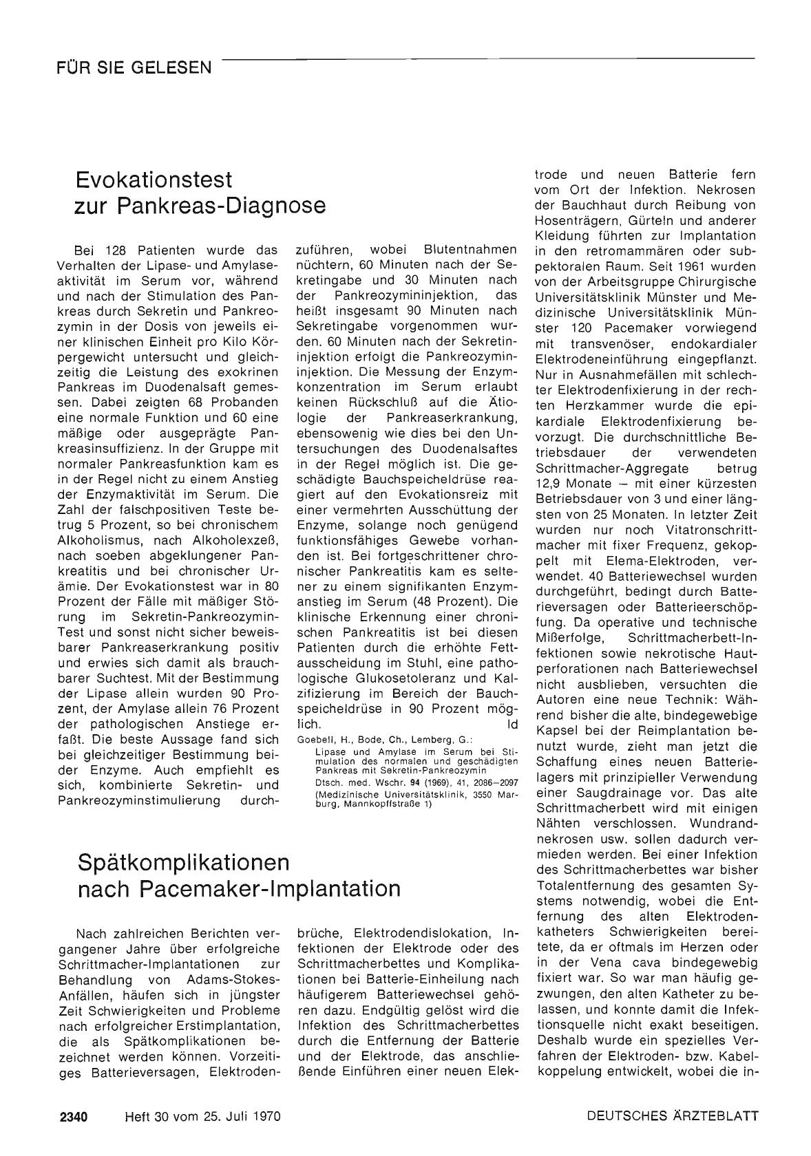 Vorschauseite 1: Evokationstest zur Pankreas-Diagnose