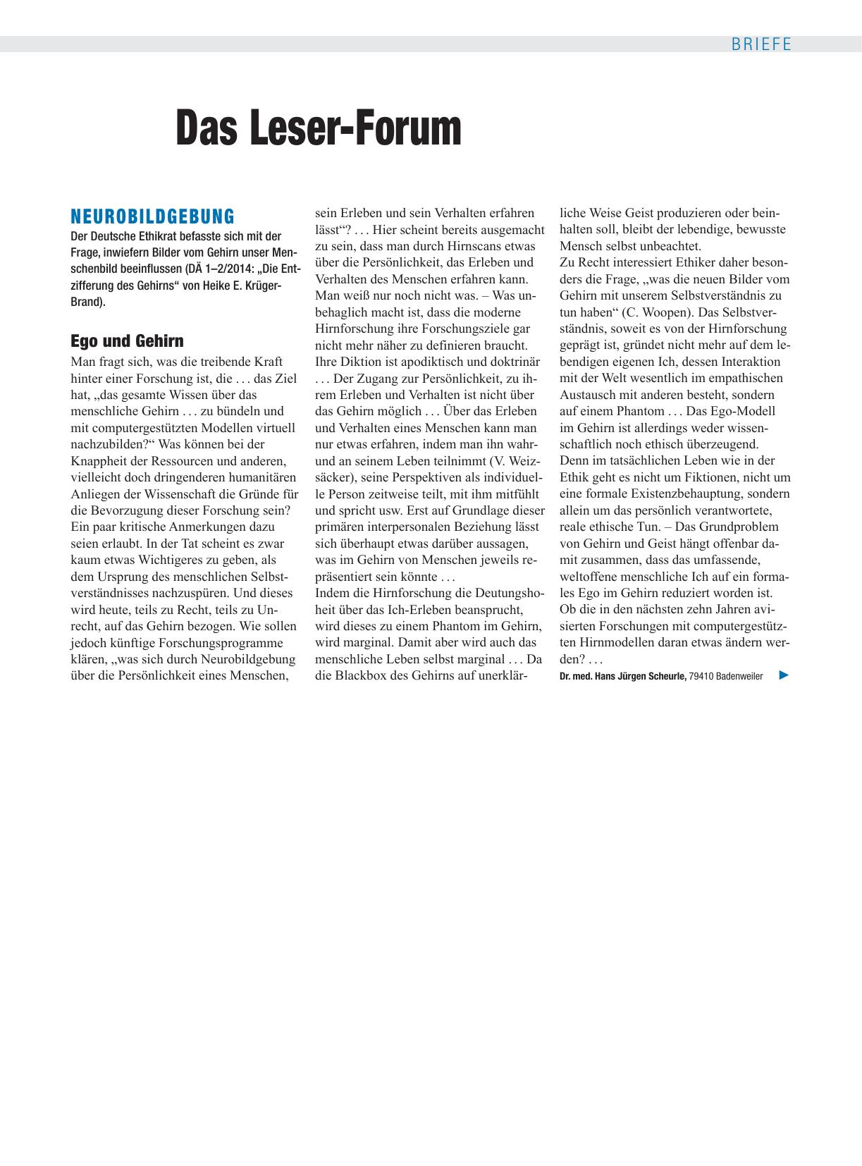 Vorschauseite 1: Neurobildgebung: Ego und Gehirn