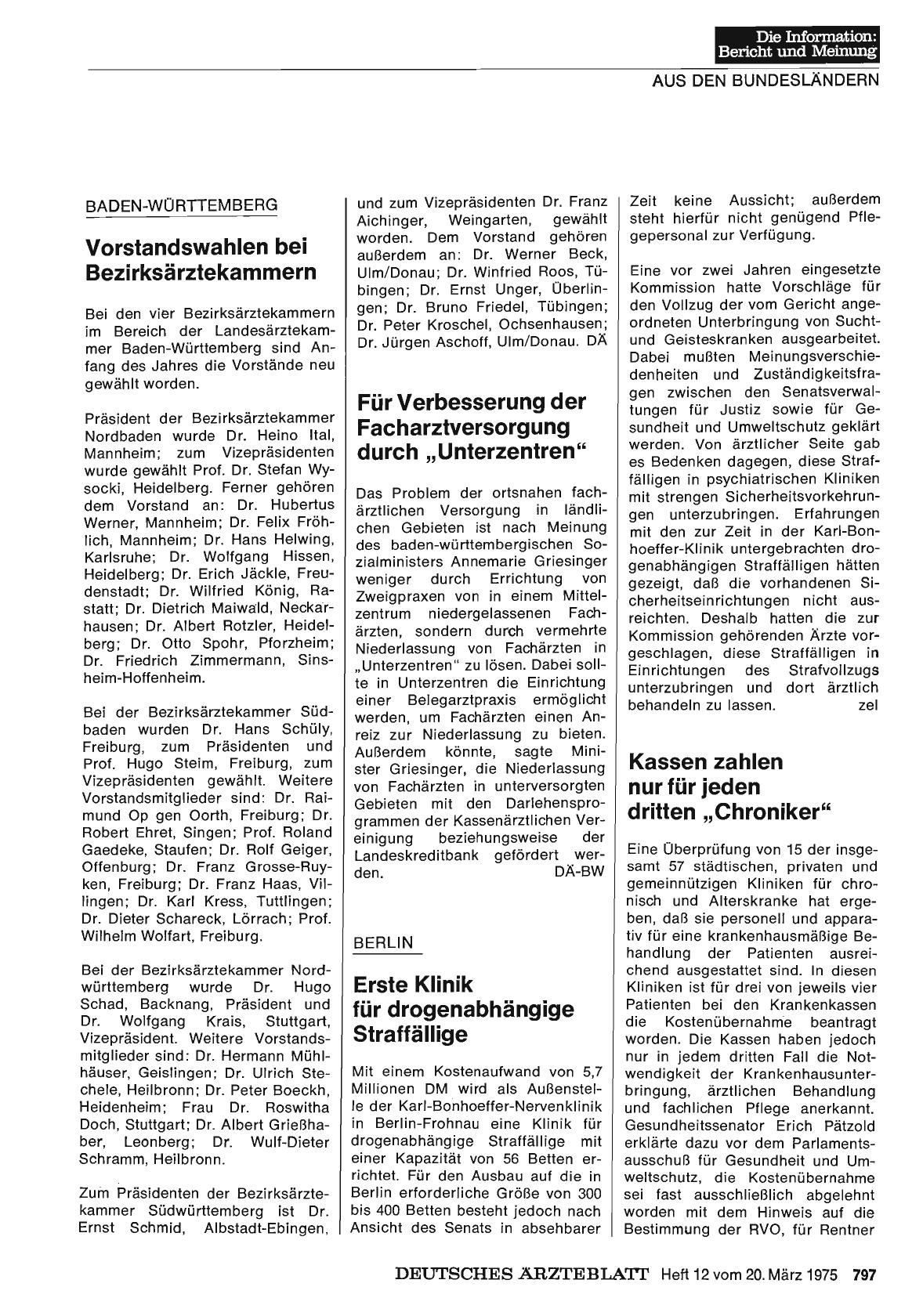 Vorschauseite 1: Berlin: Erste Klinik für drogenabhängige Straffällige