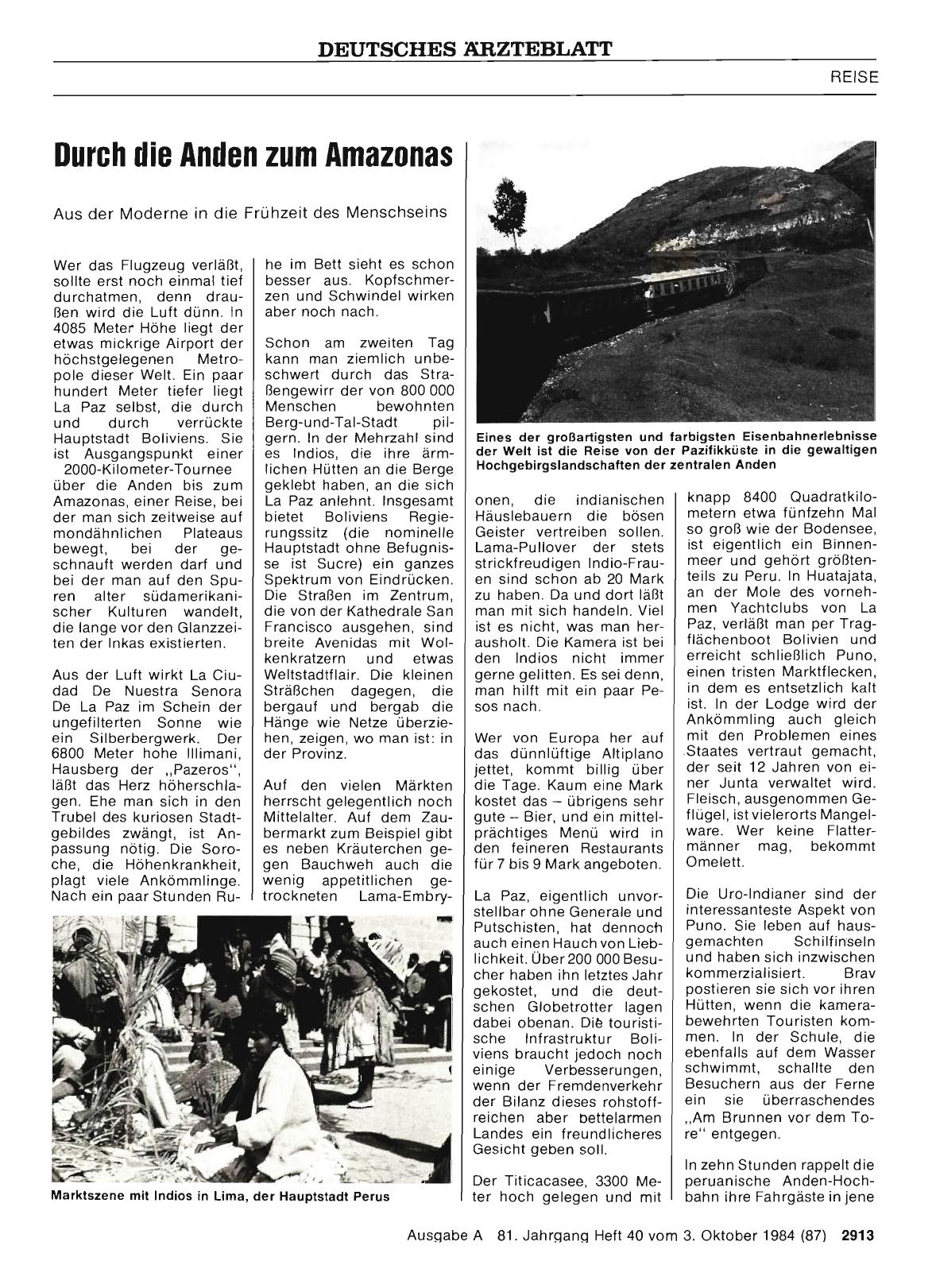Vorschauseite 1: Durch die Anden zum Amazonas: Aus der Moderne in die Frühzeit des Menschseins