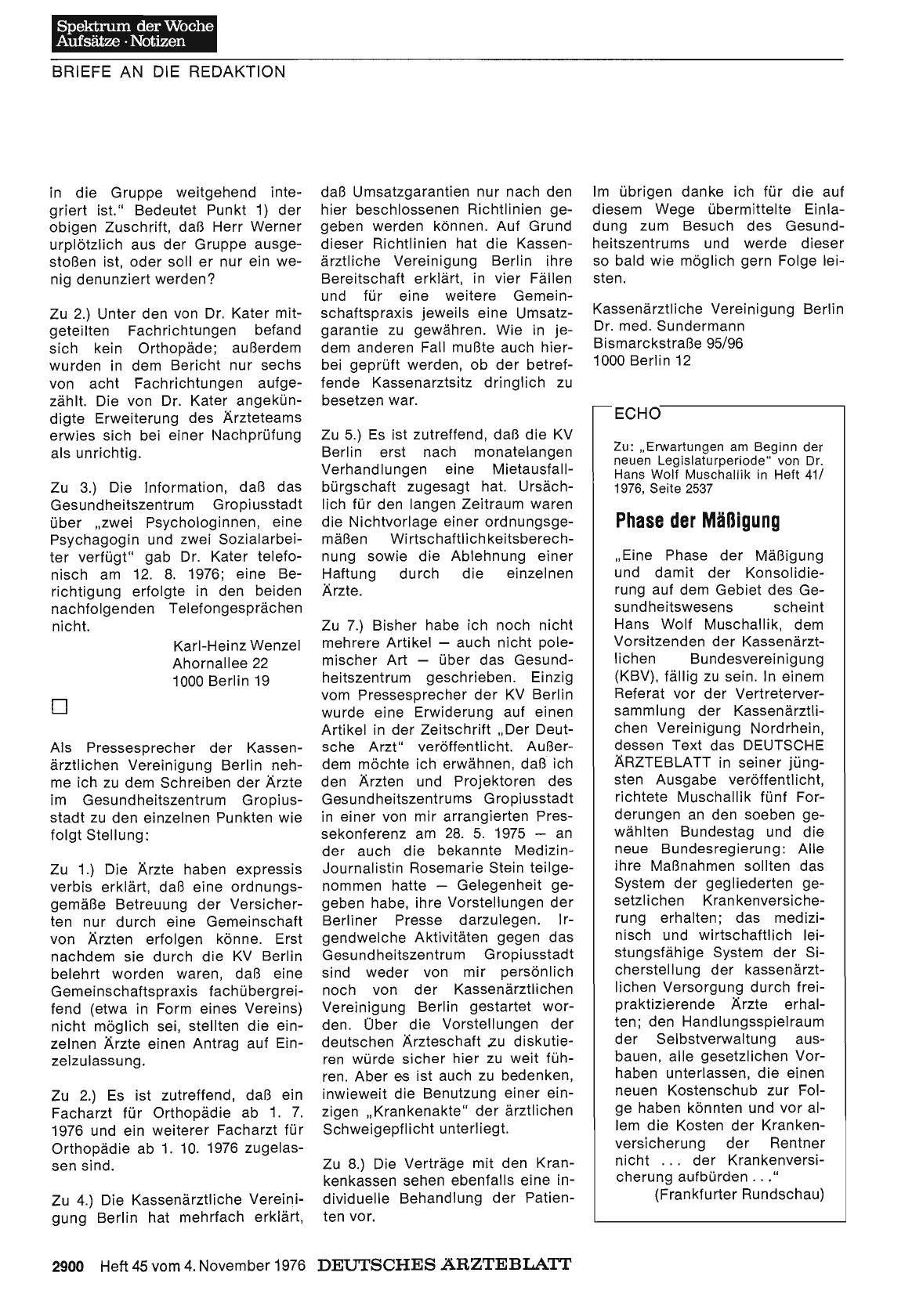 Vorschauseite 1: Phase der Mäßigung