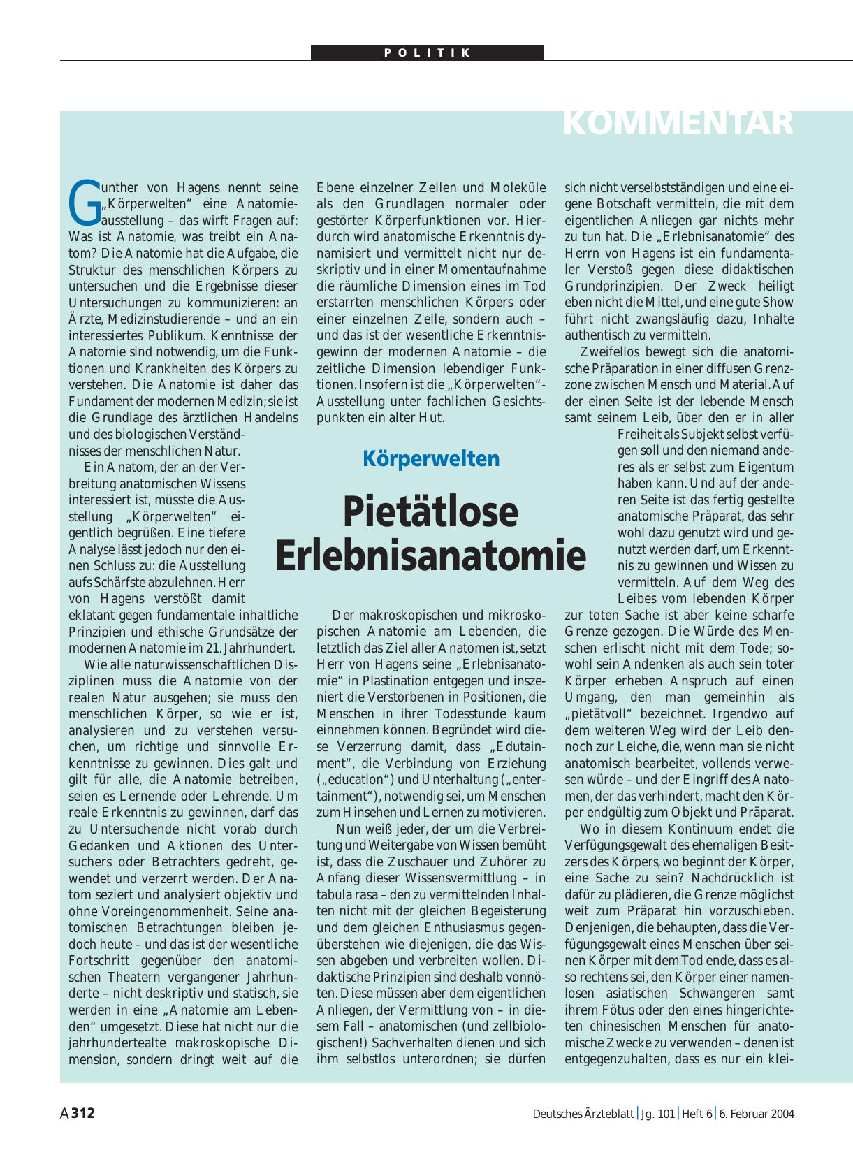 Vorschauseite 1: Körperwelten: Pietätlose Erlebnisanatomie