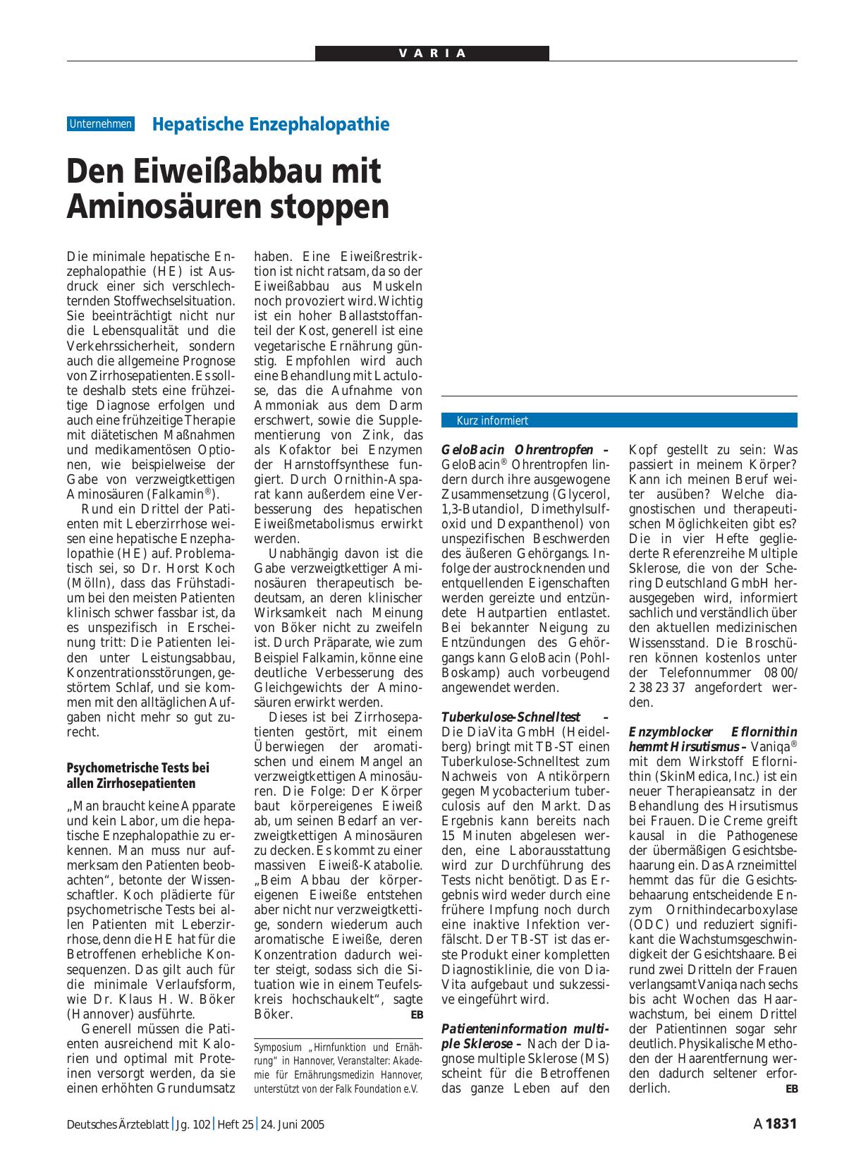 Vorschauseite 1: Tuberkulose-Schnelltest