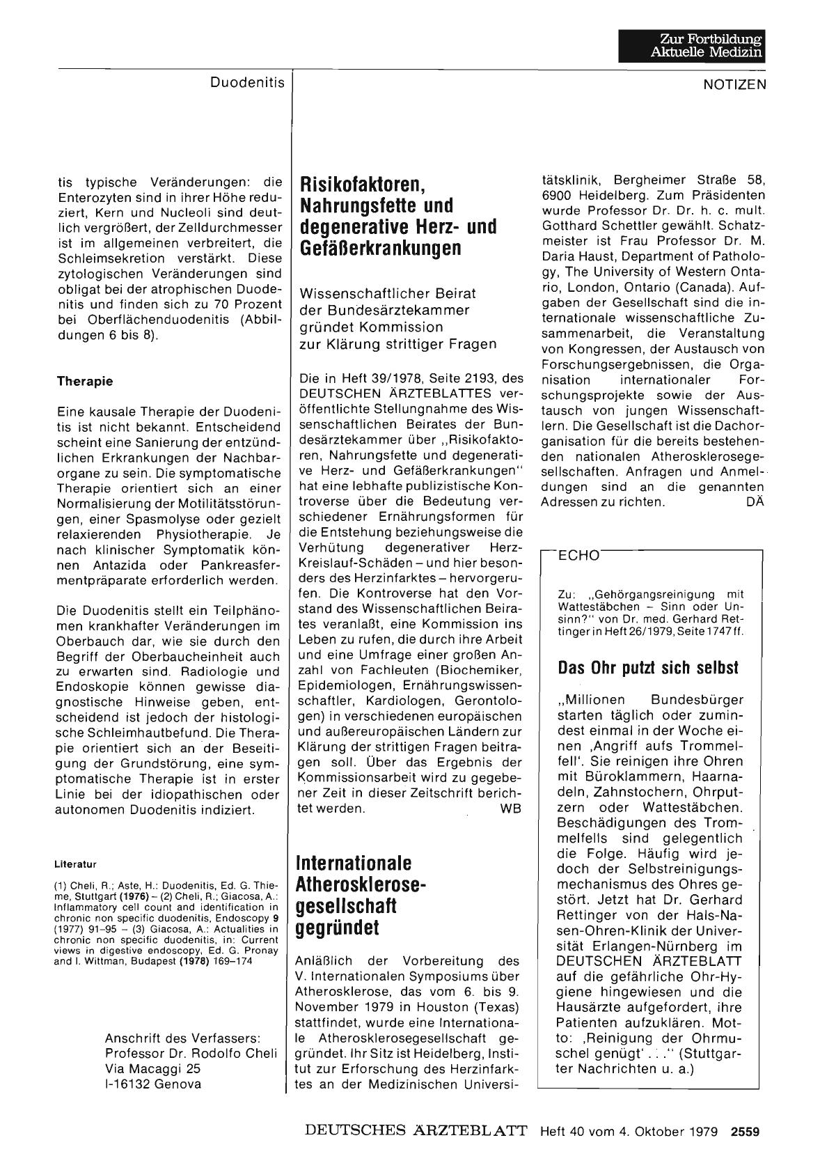 Vorschauseite 1: Risikofaktoren, Nahrungsfette und degenerative Herzund Gefäßerkrankungen