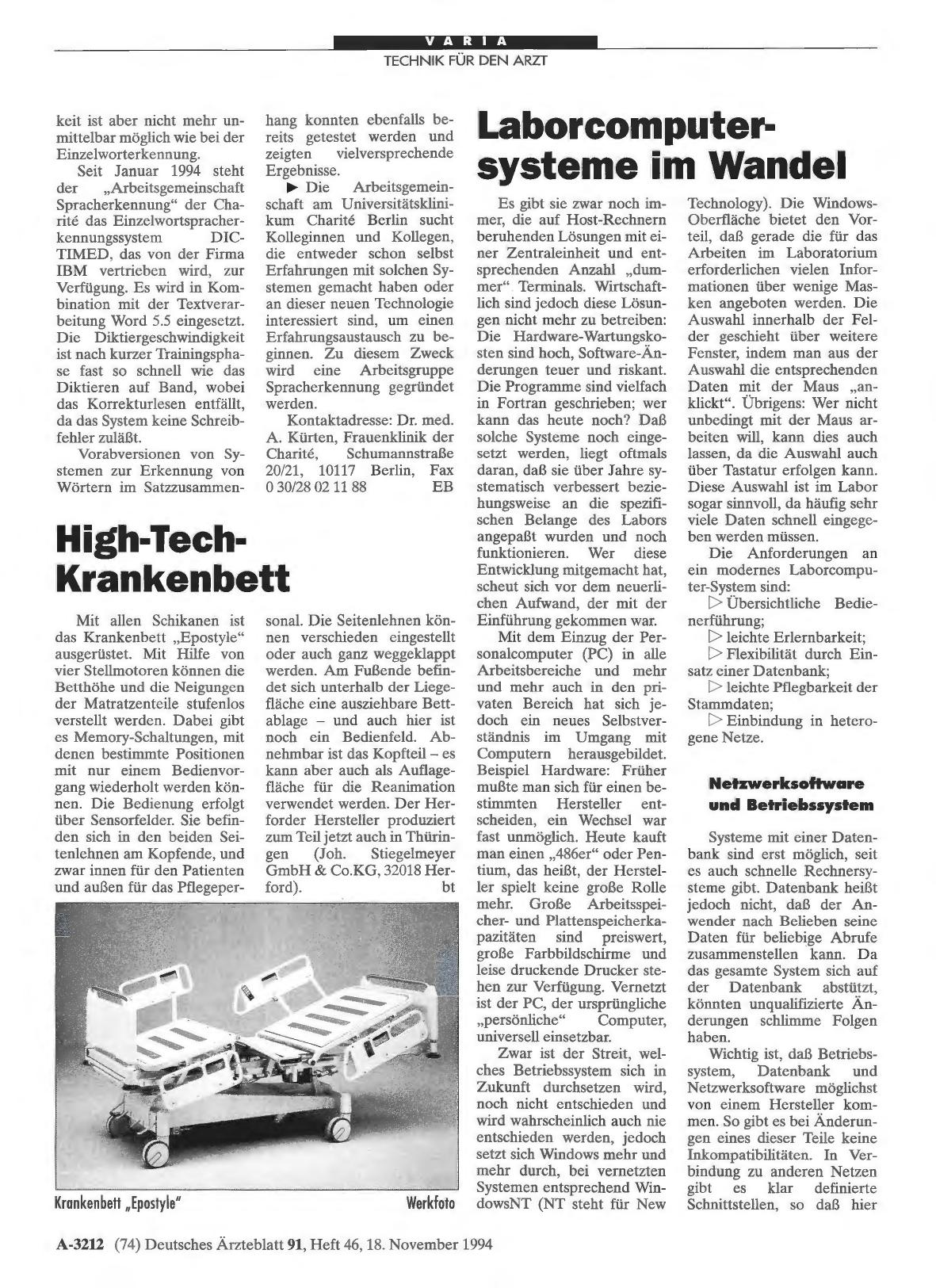 Vorschauseite 1: High-TechKrankenbett