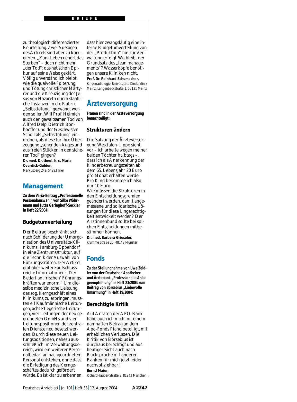 Vorschauseite 1: Fonds: Berechtigte Kritik