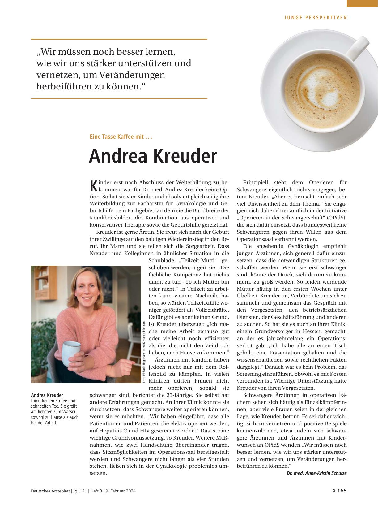 Vorschauseite 1: Eine Tasse Kaffee mit. .. Andrea Kreuder