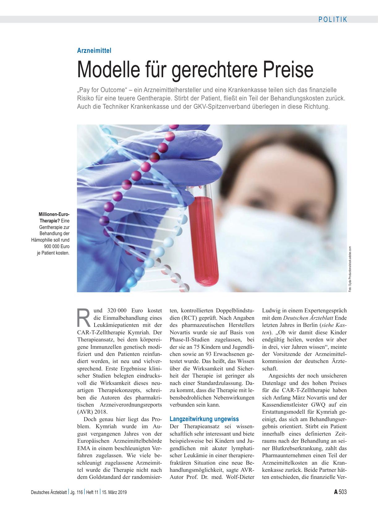 Vorschauseite 1: Arzneimittel: Modelle für gerechtere Preise