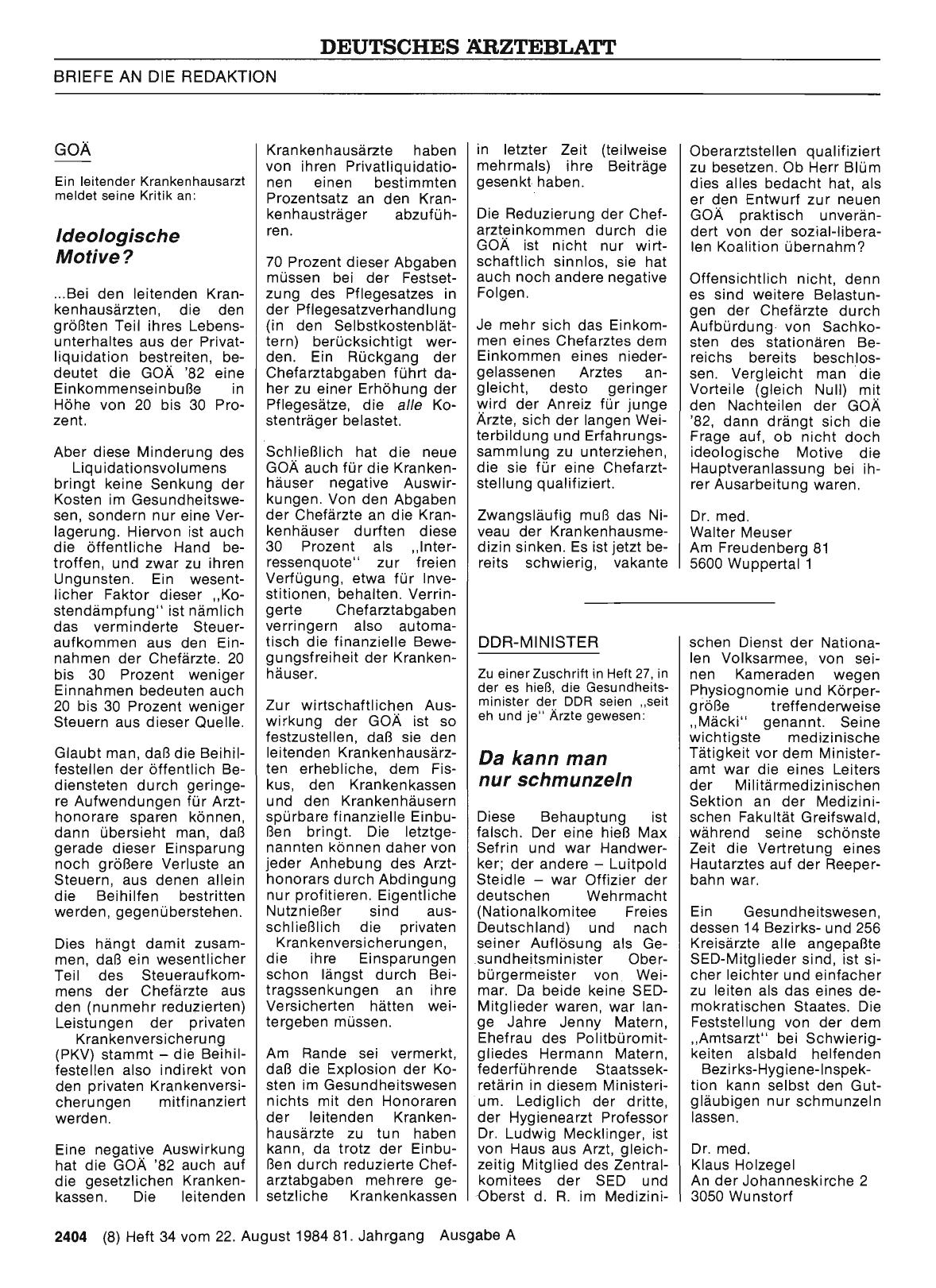 Vorschauseite 1: GOÄ: Ideologische Motive?