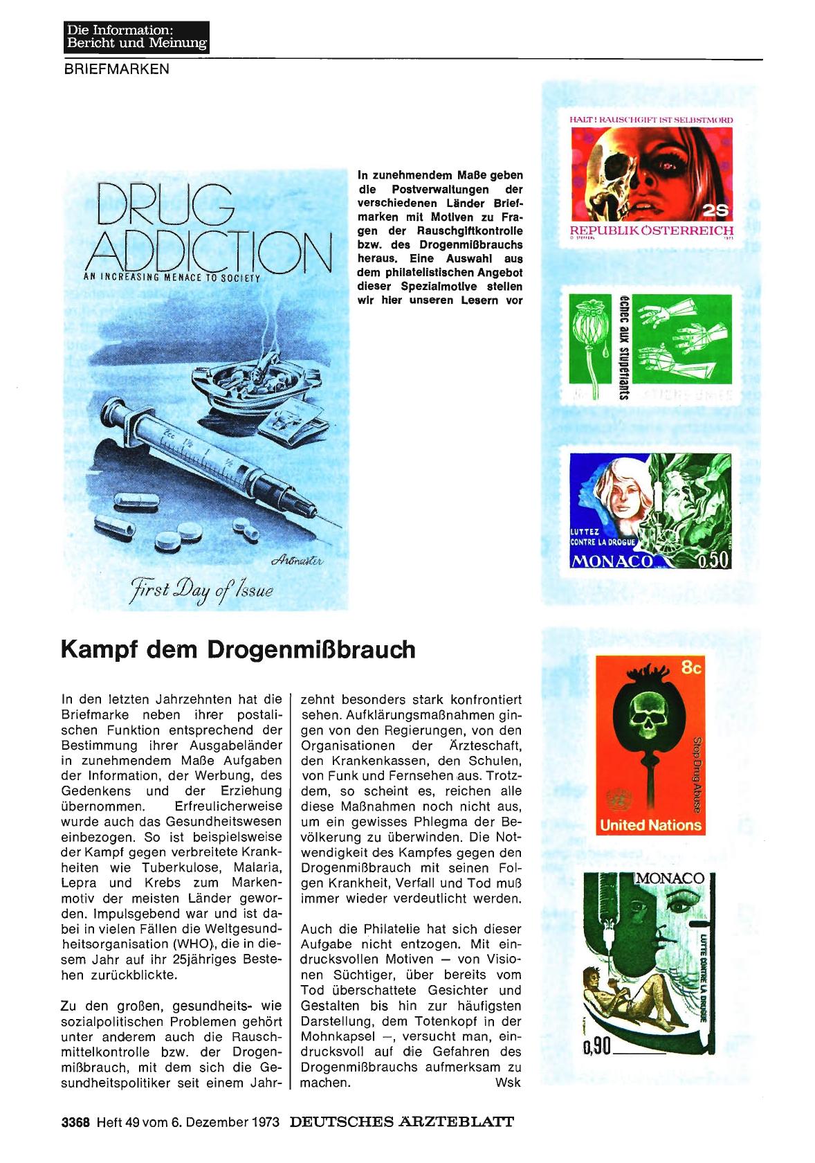 Vorschauseite 1: Kampf dem Drogenmißbrauch