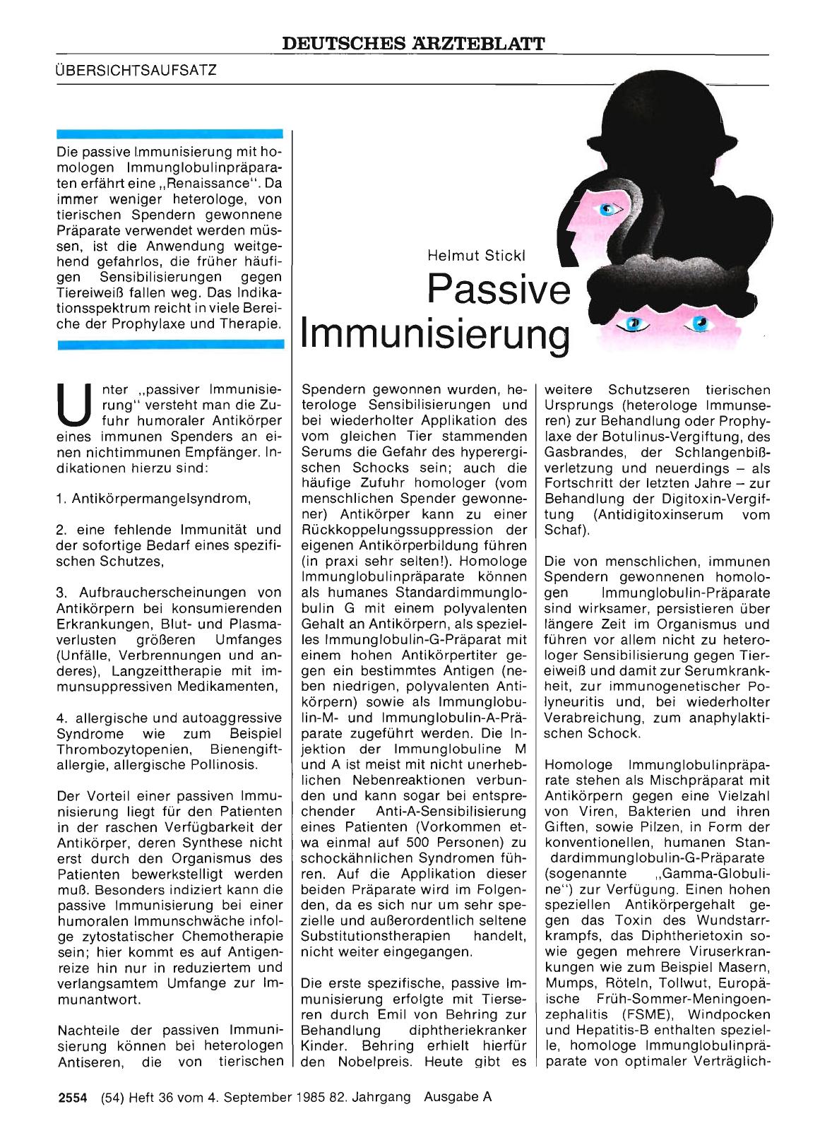 Vorschauseite 1: Passive Immunisierung