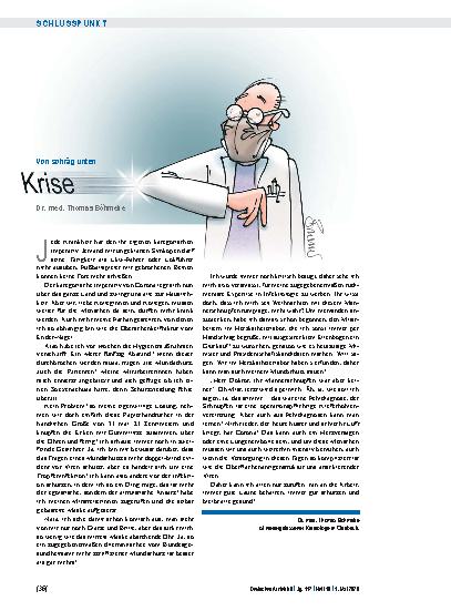 Vorschauseite 1: Von schräg unten: Krise