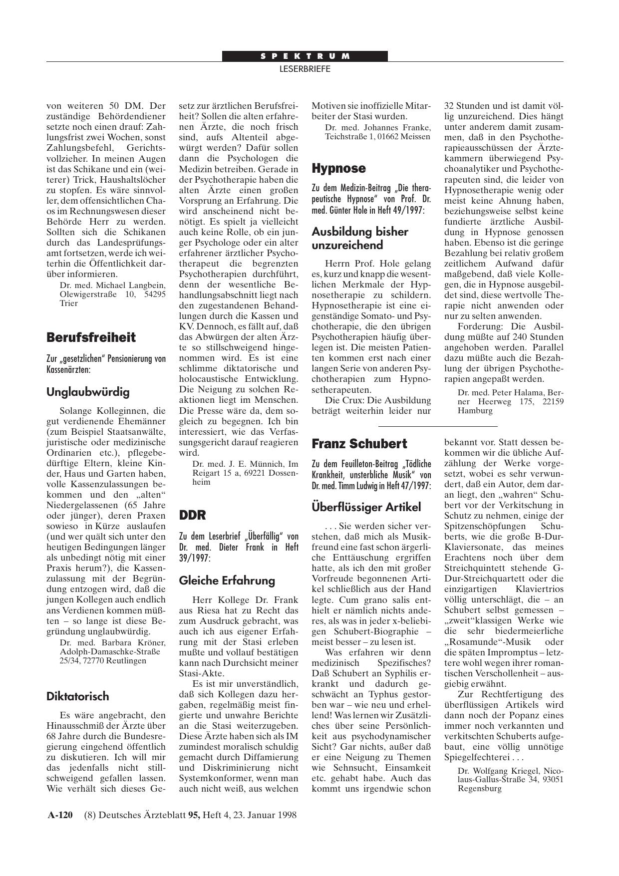 Vorschauseite 1: Franz Schubert: Überflüssiger Artikel