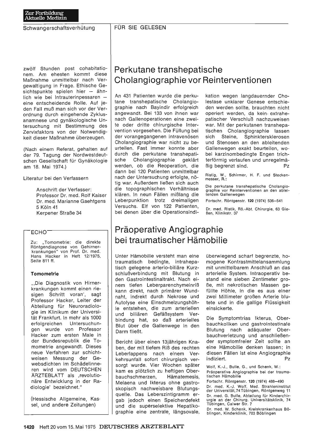 Vorschauseite 1: Perkutane transhepatische Cholangiographie vor Reinterventionen