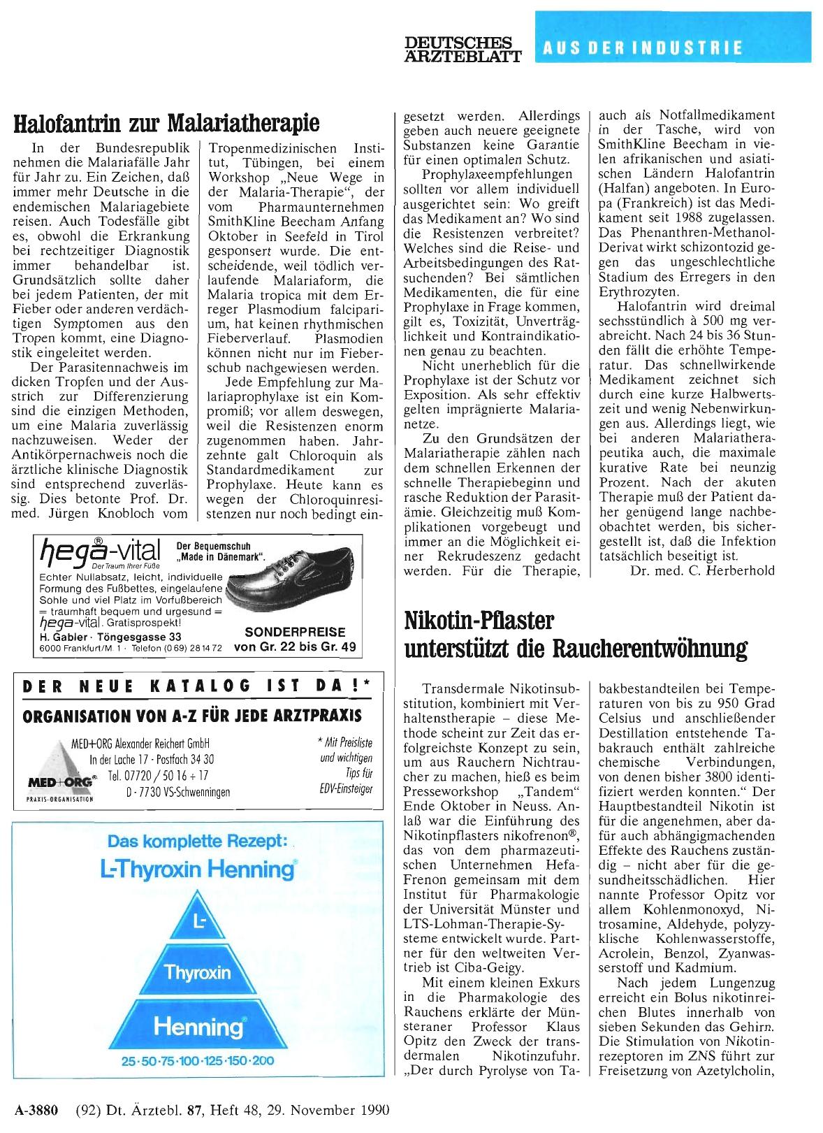 Vorschauseite 1: Nikotin-Pflaster unterstützt die Raucherentwöhnung