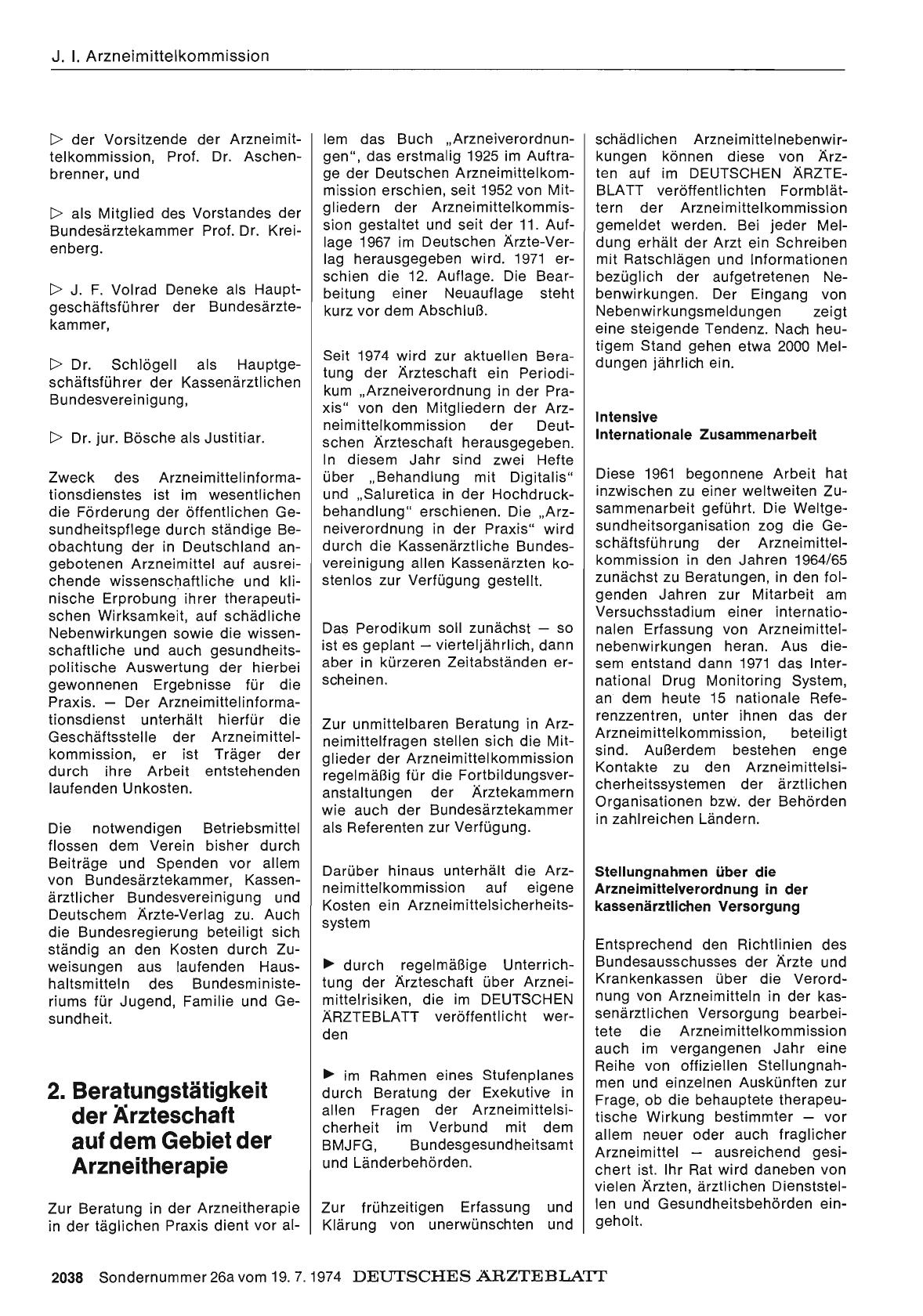 Vorschauseite 1: 2. Beratungstätigkeit der Ärzteschaft auf dem Gebiet der Arzneitherapie