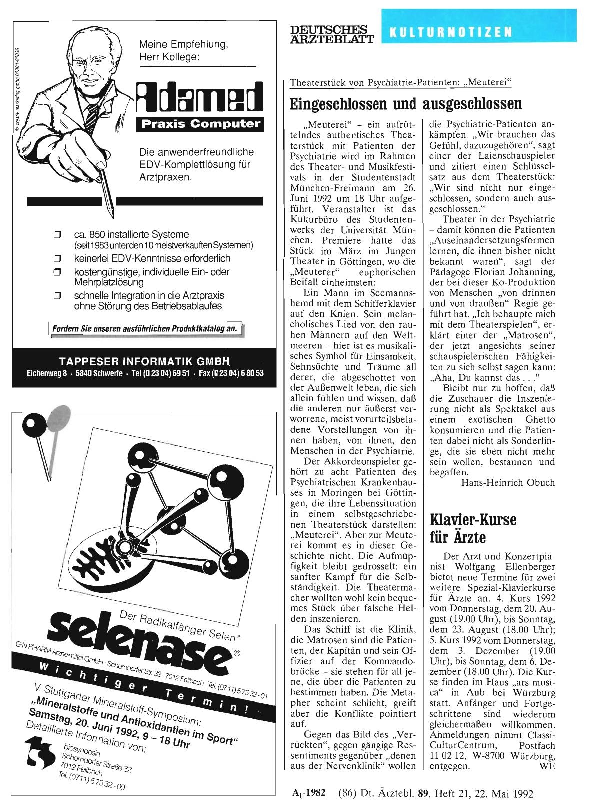Vorschauseite 1: Theaterstück von Psychiatrie-Patienten: „Meuterei“: Eingeschlossen und ausgeschlossen