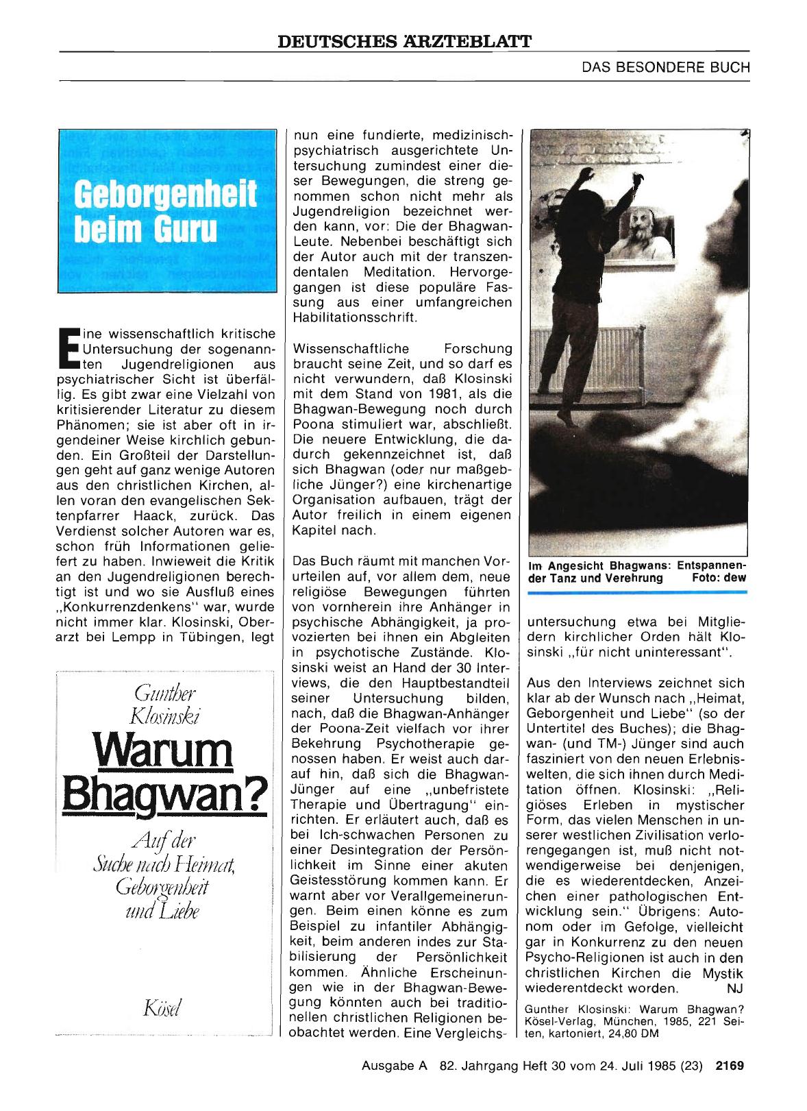 Vorschauseite 1: Geborgenheit beim Guru