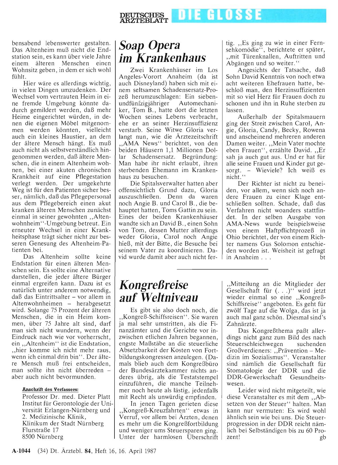 Vorschauseite 1: Soap Opera im Krankenhaus