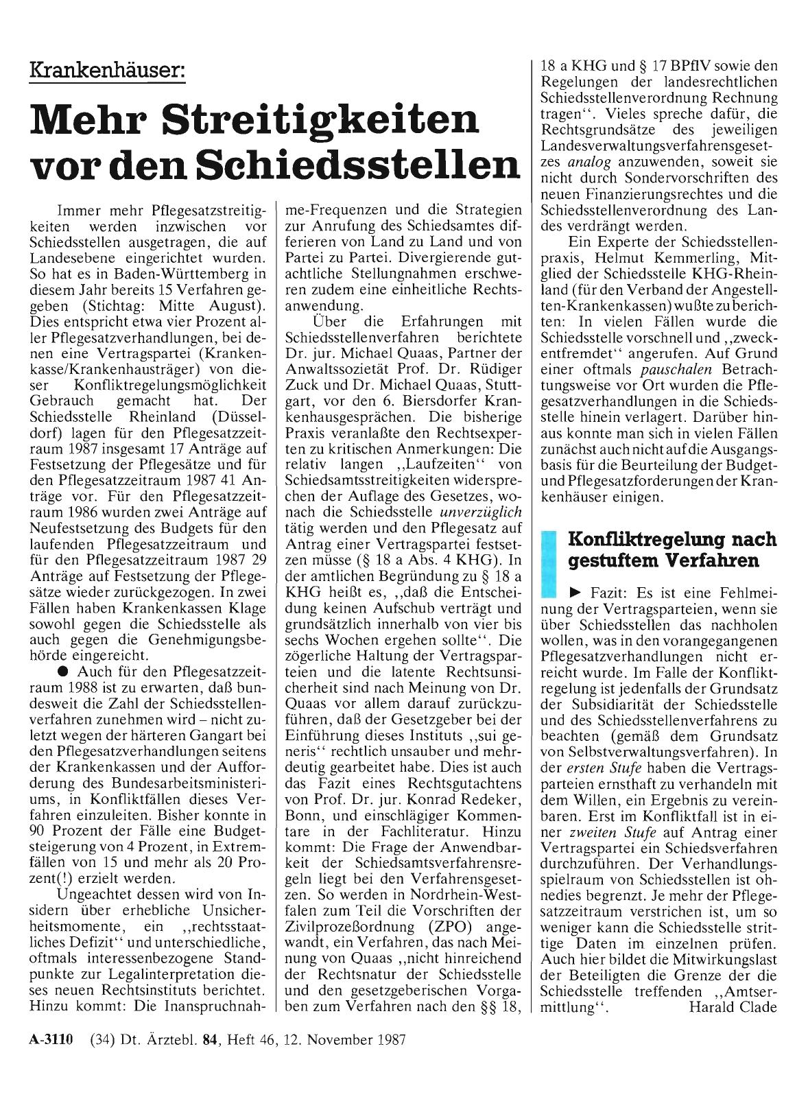 Vorschauseite 1: Krankenhäuser: Mehr Streitigkeiten vor den Schiedsstellen