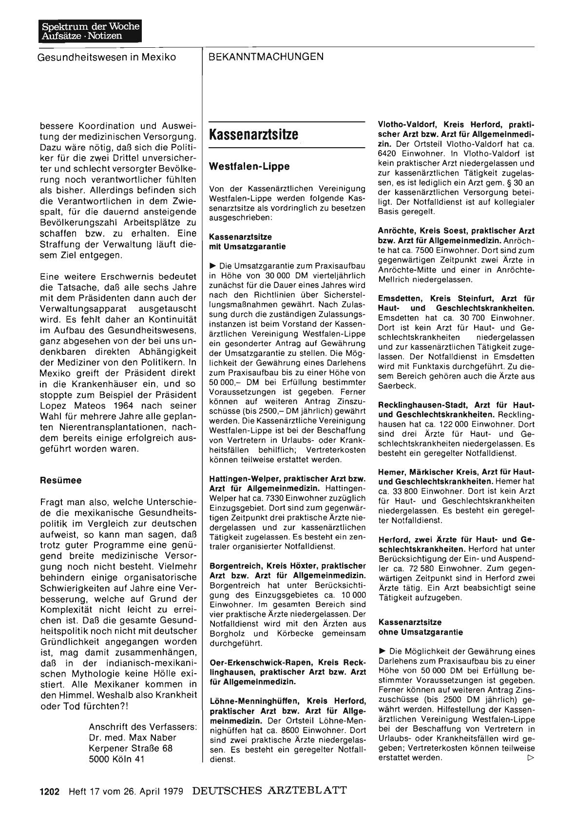 Vorschauseite 1: Kassenarztsitze