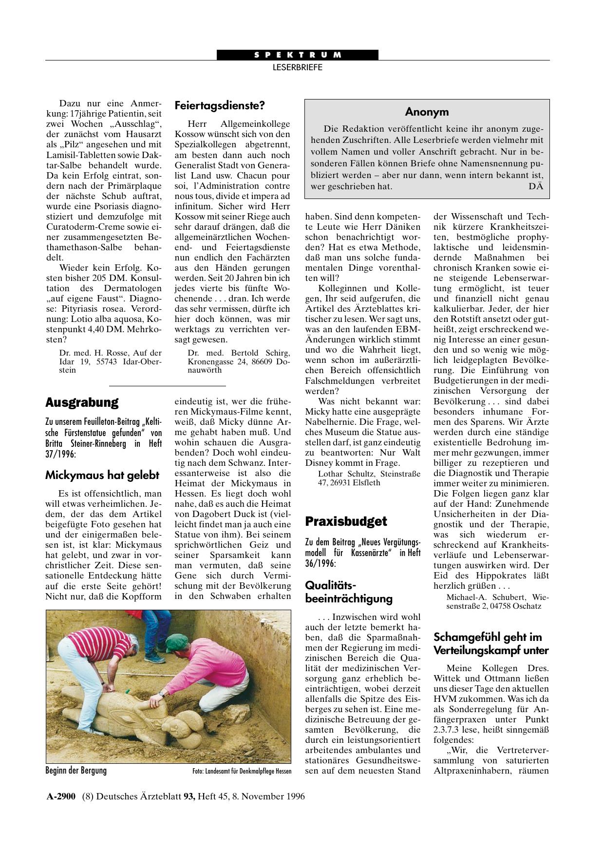 Vorschauseite 1: Ausgrabung: Anonym