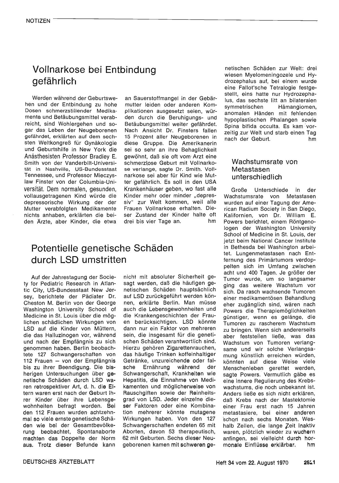Vorschauseite 1: Vollnarkose bei Entbindung gefährlich