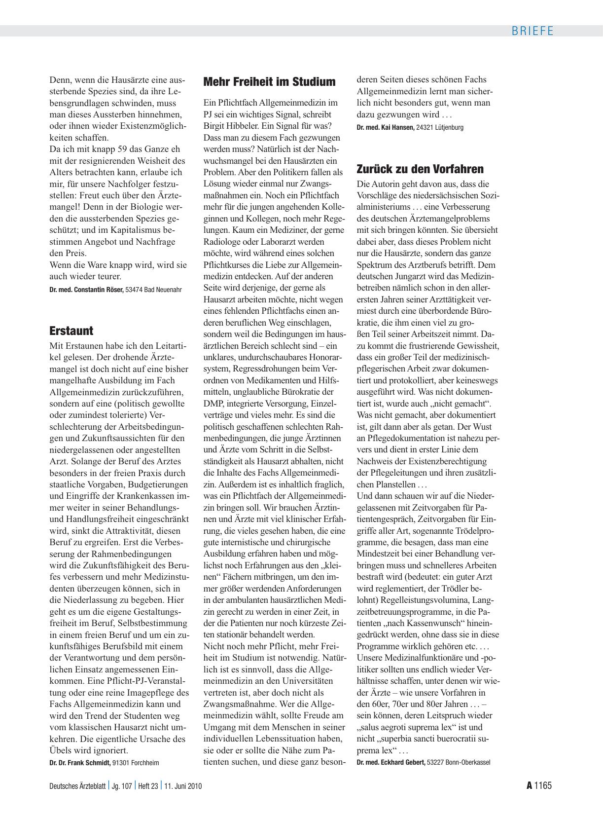 Vorschauseite 1: Hausärztemangel: Mehr Freiheit im Studium