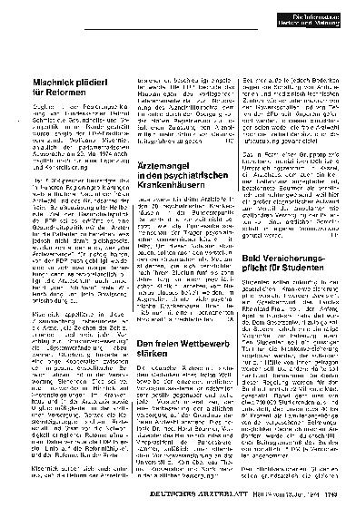 Vorschauseite 1: Mischnick plädiert für Reformen