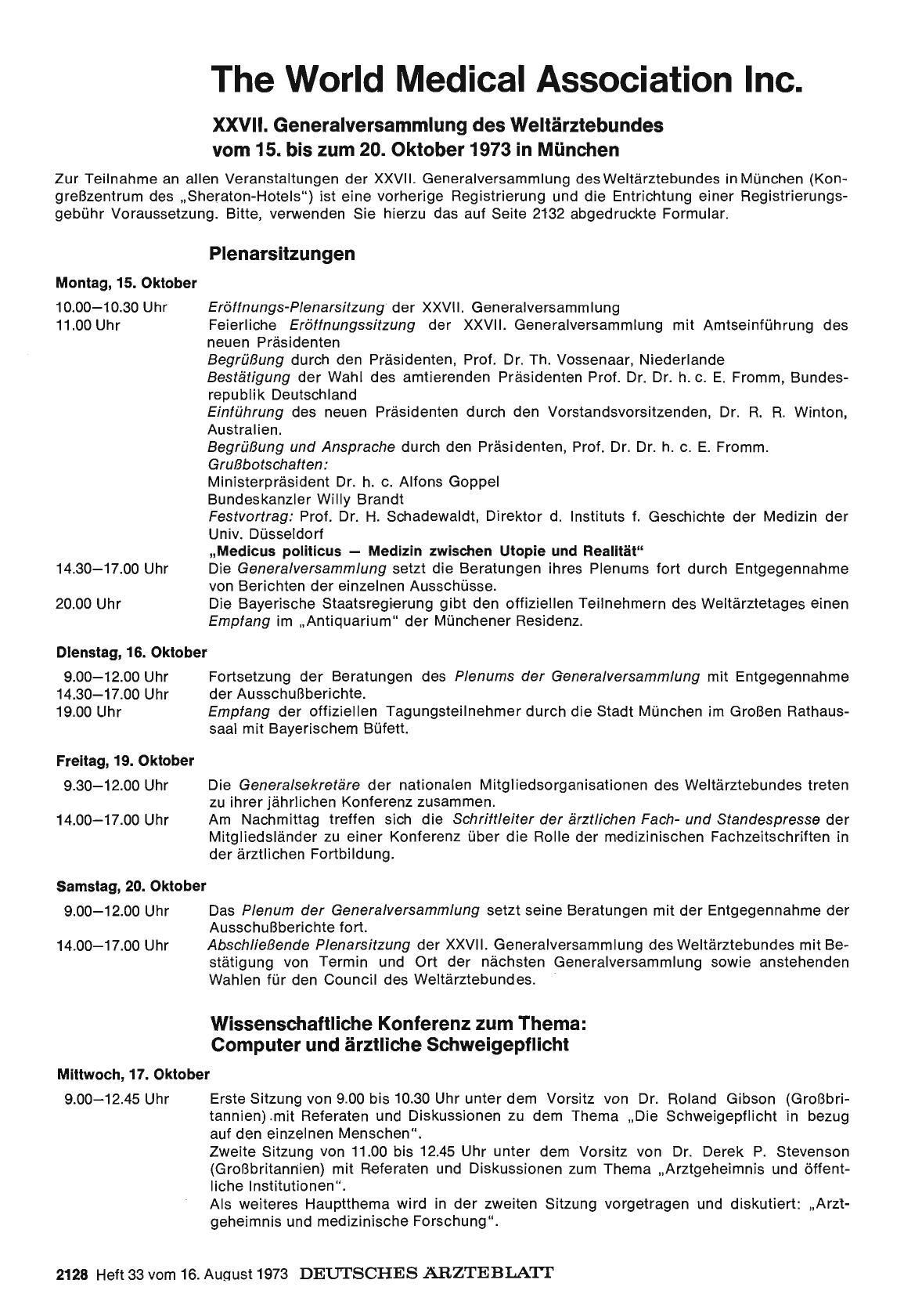 Vorschauseite 1: The World Medical Association Inc.