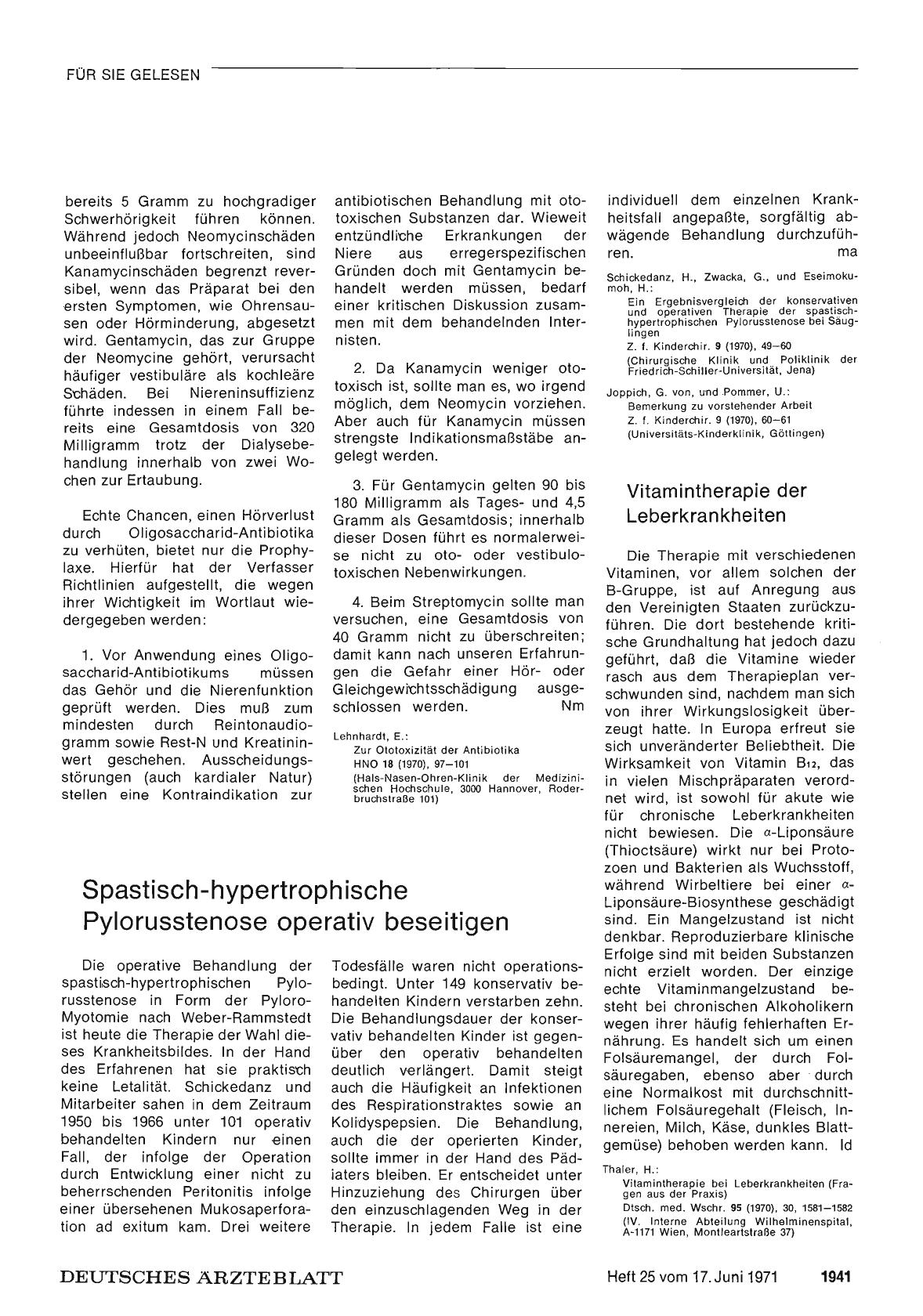 Vorschauseite 1: Vitamintherapie der Leberkrankheiten