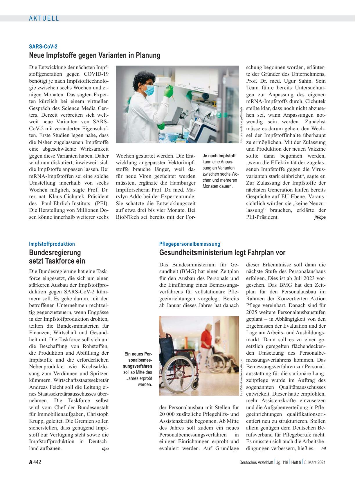 Vorschauseite 1: SARS-CoV-2: Neue Impfstoffe gegen Varianten in Planung